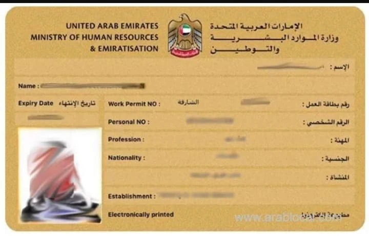 UAE Labour Card Application Info